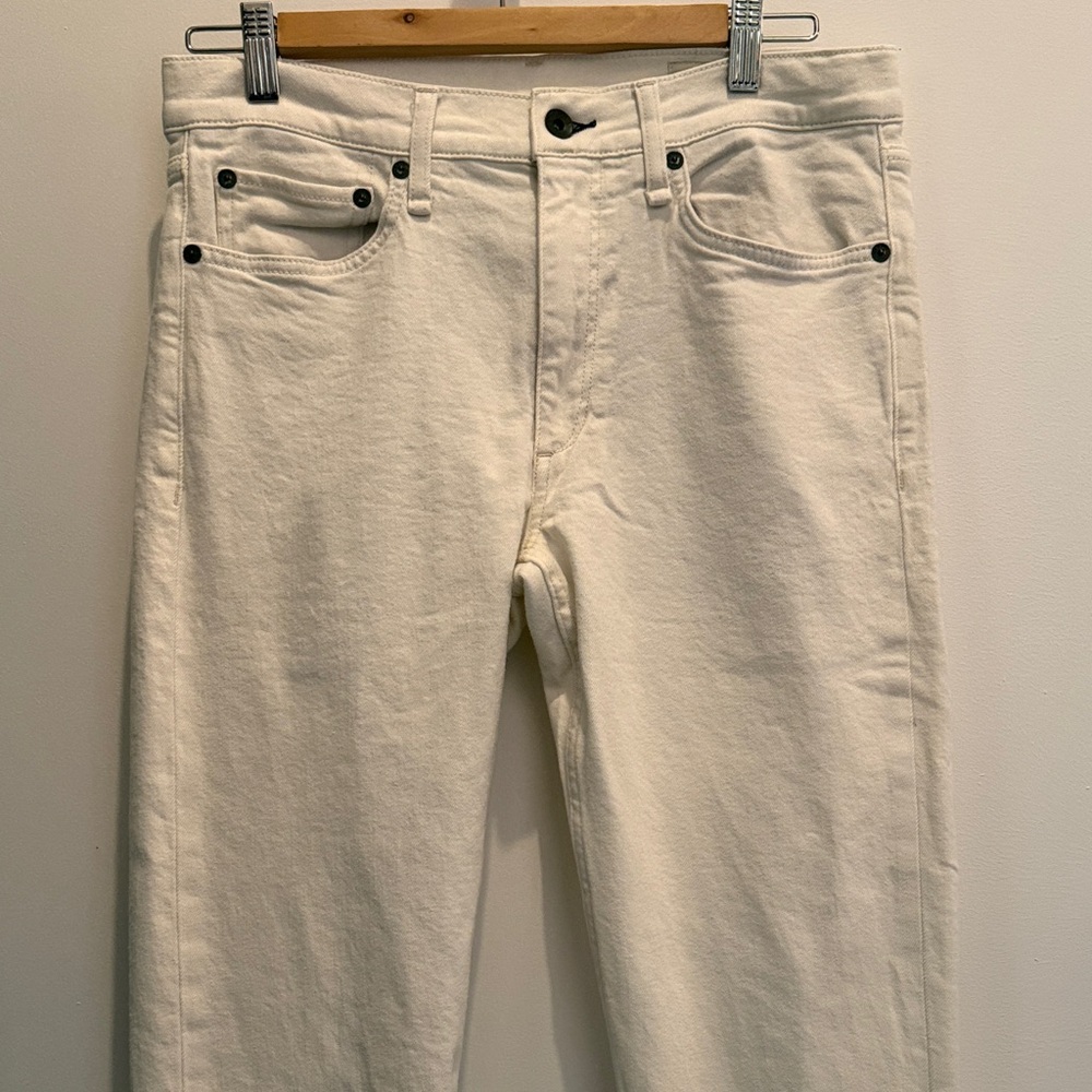 Rag & Bone Men's Cream Straight Jeans